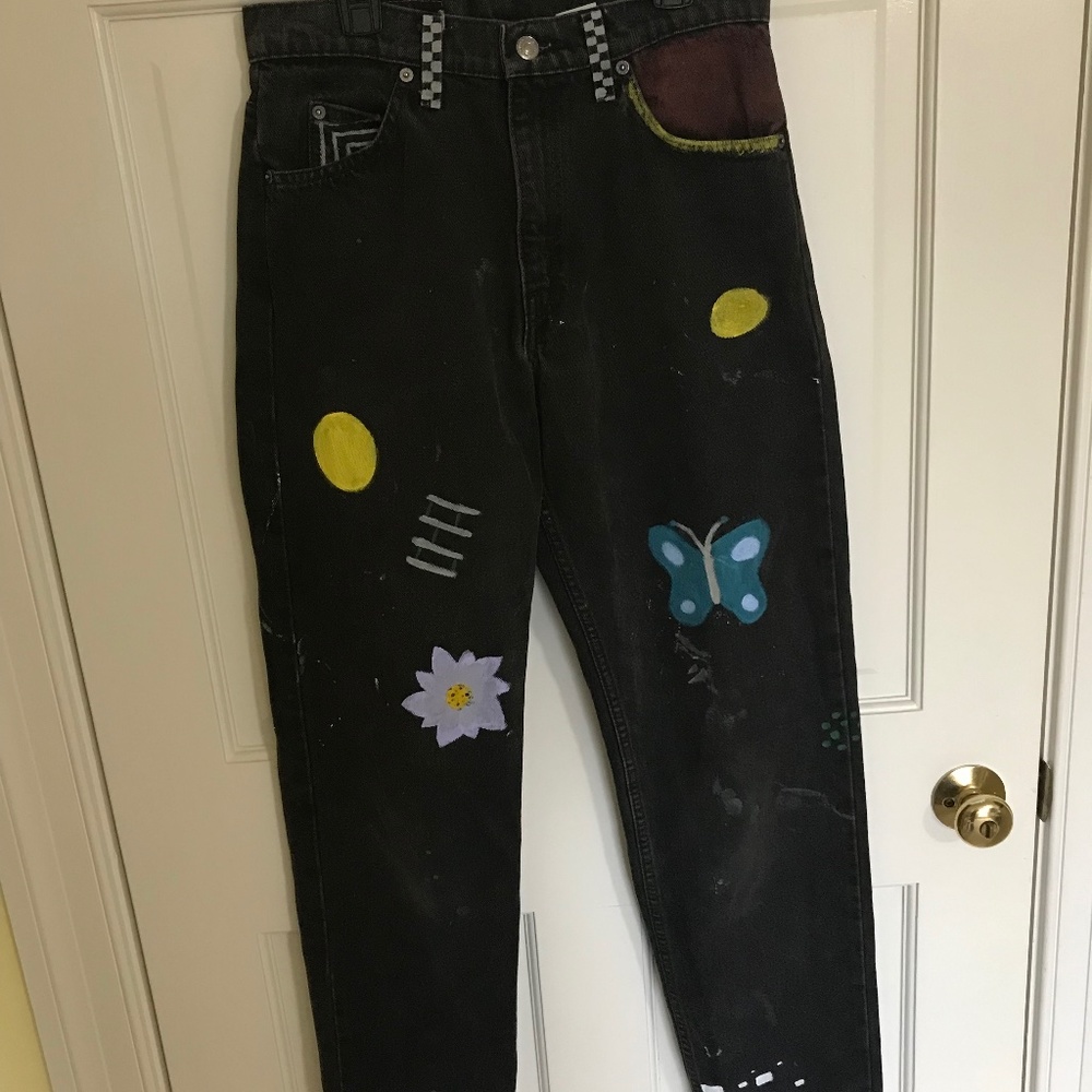 Hand painted Jeans